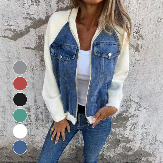 Karin | Trendig Patchwork Denimjacka