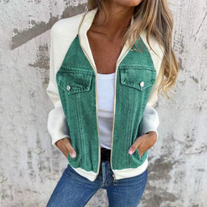 Karin | Trendig Patchwork Denimjacka