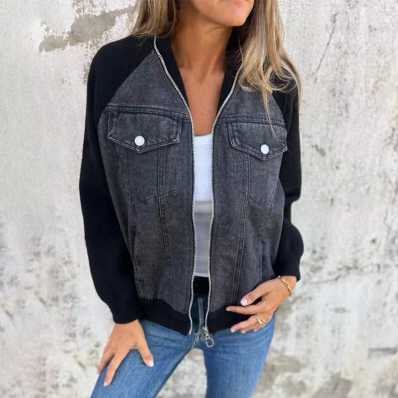 Karin | Trendig Patchwork Denimjacka