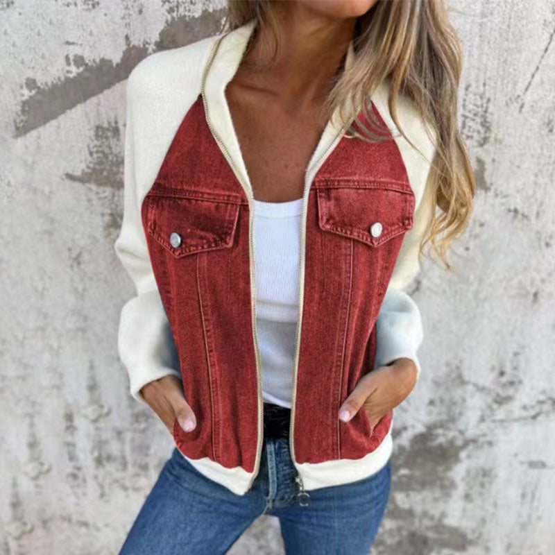 Karin | Trendig Patchwork Denimjacka