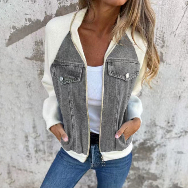 Karin | Trendig Patchwork Denimjacka