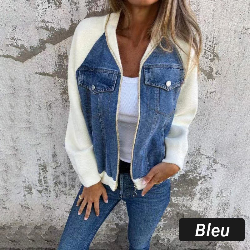 Karin | Trendig Patchwork Denimjacka