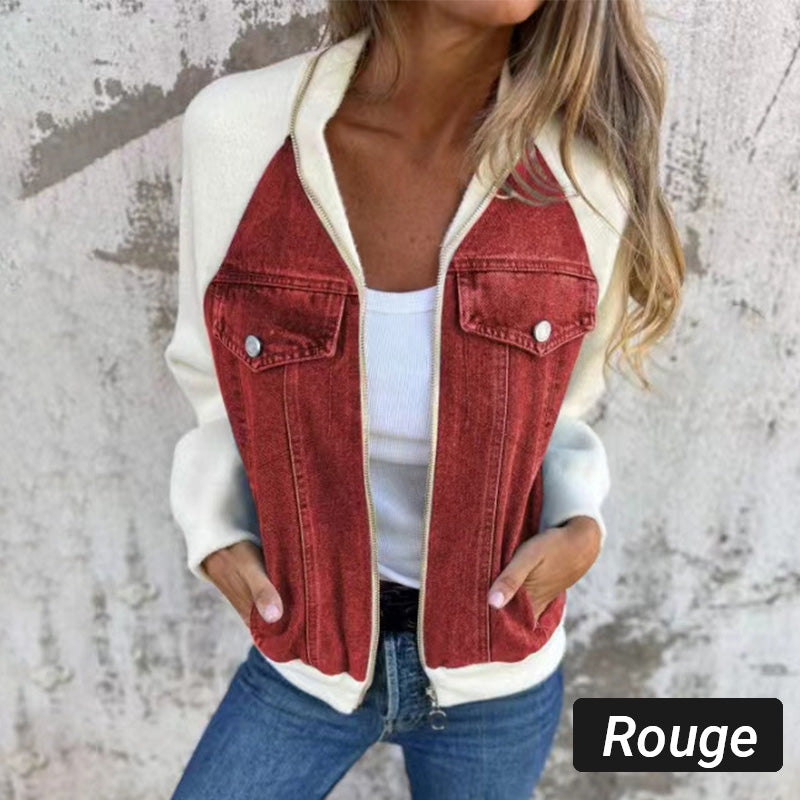 Karin | Trendig Patchwork Denimjacka