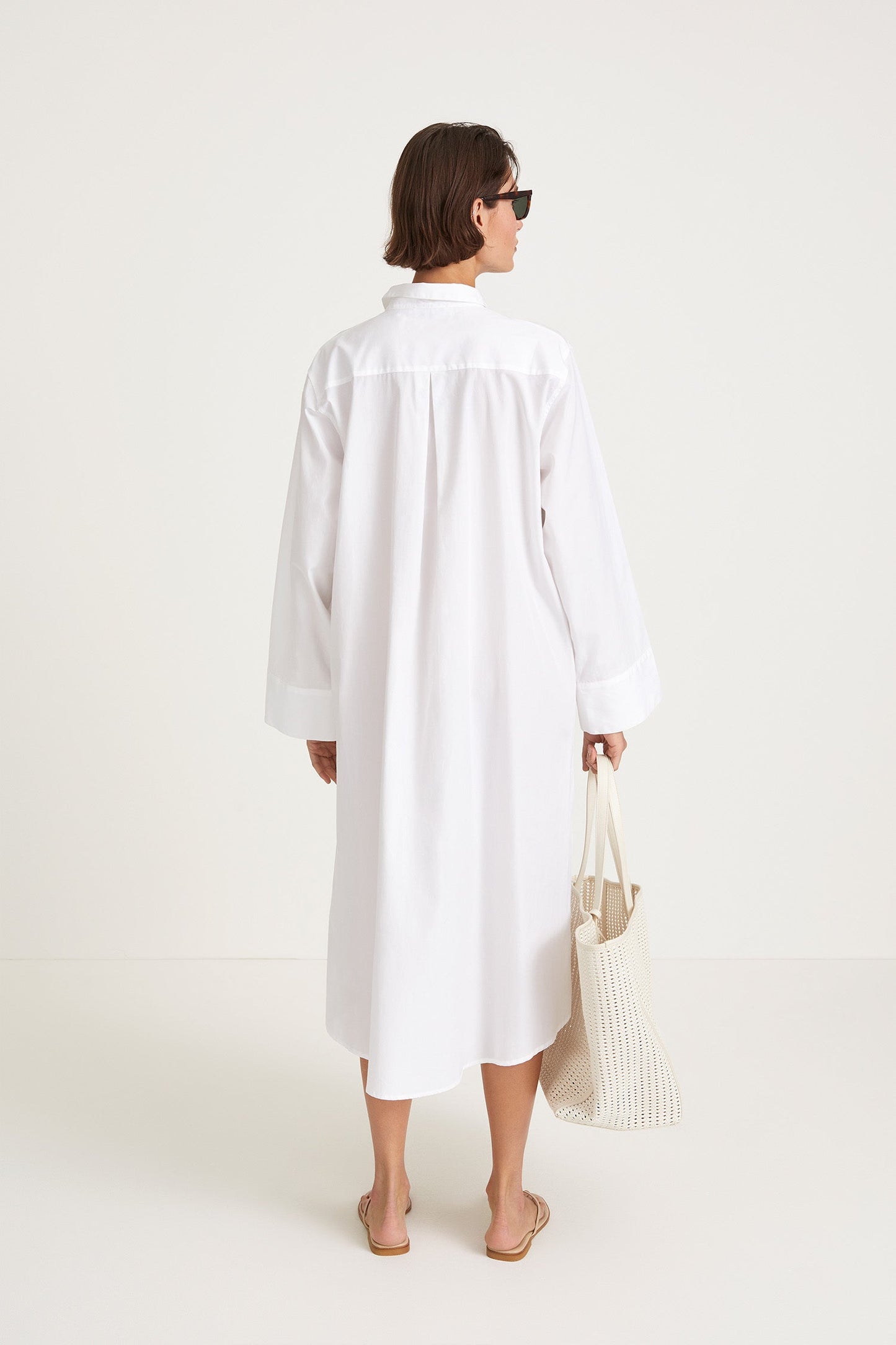 Rebecka | Elegant Ekologisk Bomullsskjortklänning