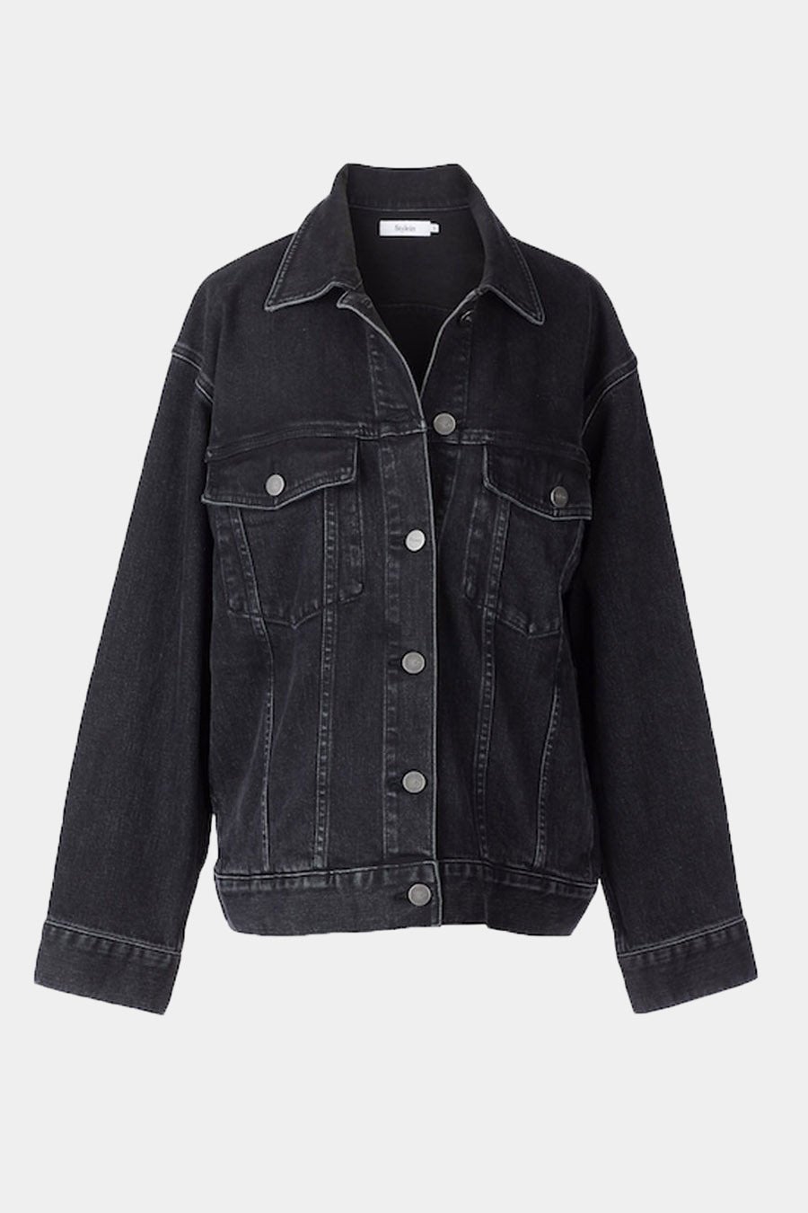 Kirsten | Trendig Överdimensionerad Svart Denimjacka