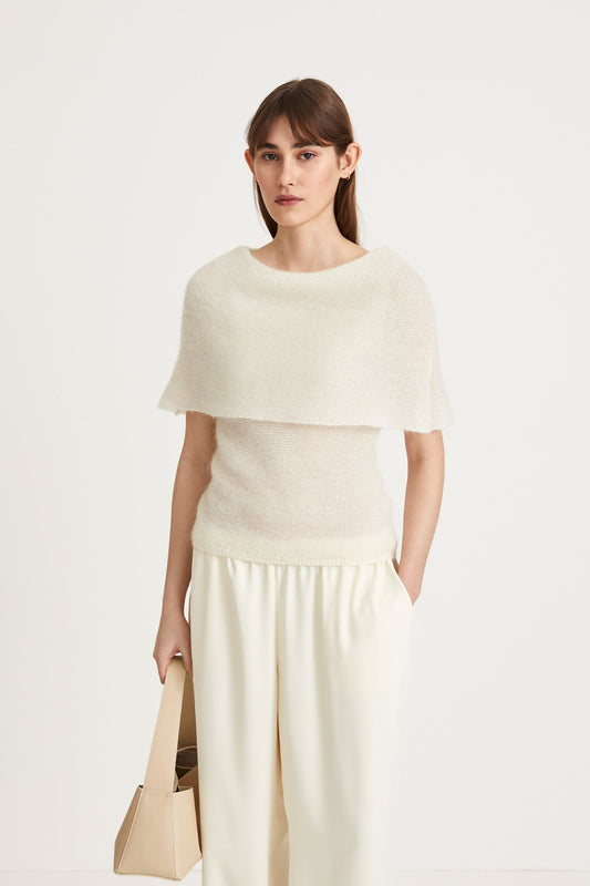 Sofia | Elegant stickad topp i mohairblandning