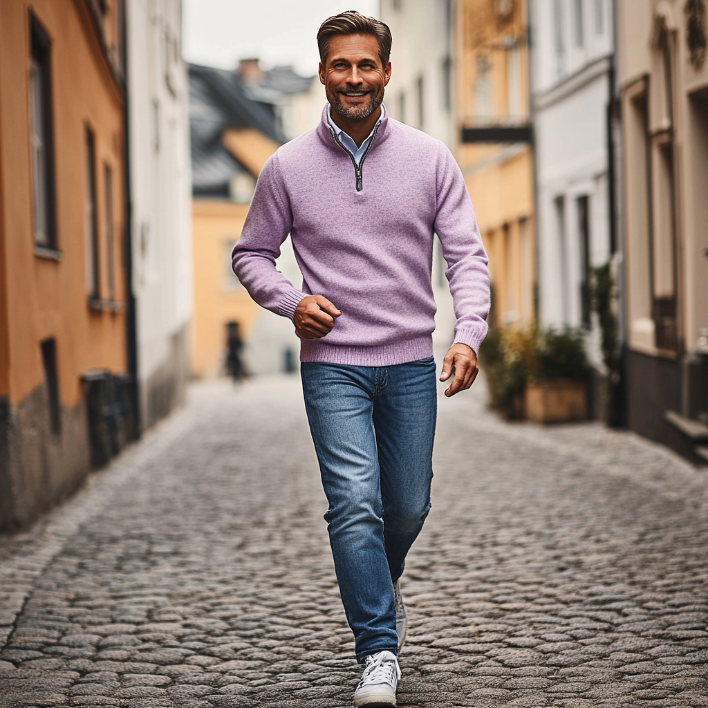 Carl | Klassisk och bekväm half-zip Tröja