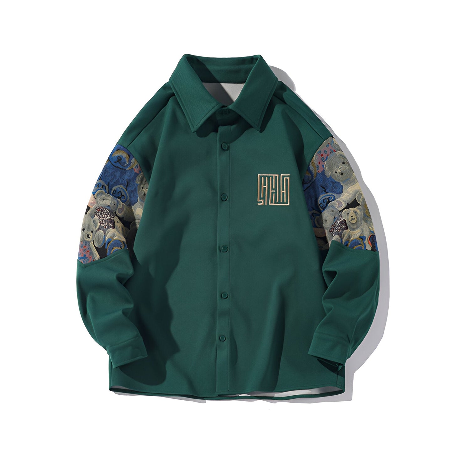 Max | Retroinspirerad skjorta med broderad björn