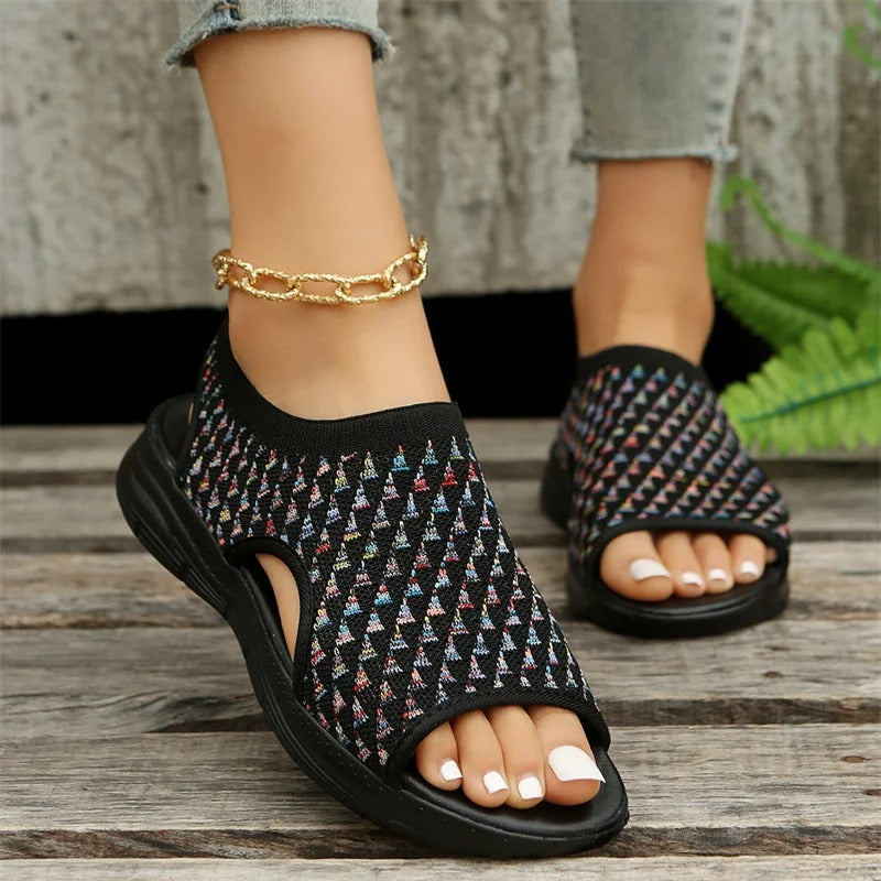 Phoebe - Avslappnade sandaler med öppen t