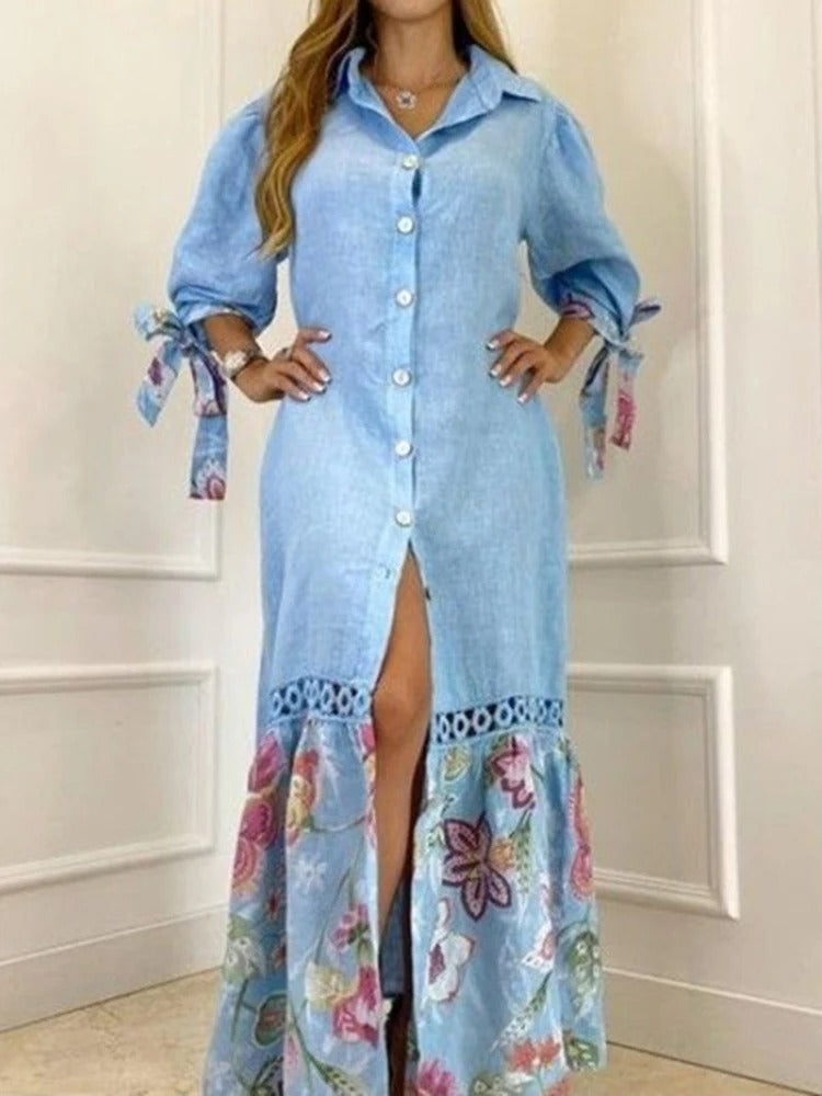 Zarina - Elegant sommarklänning med lanterninärm