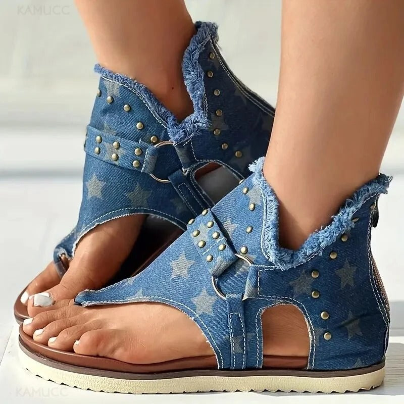 Kendall - Casual denimsandaler för kvinnor