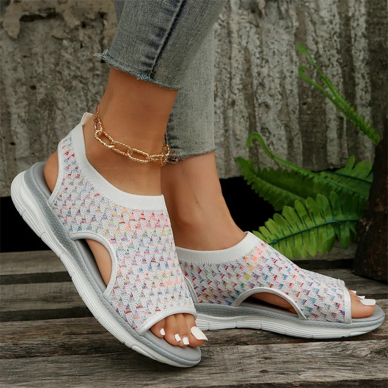 Phoebe - Avslappnade sandaler med öppen t