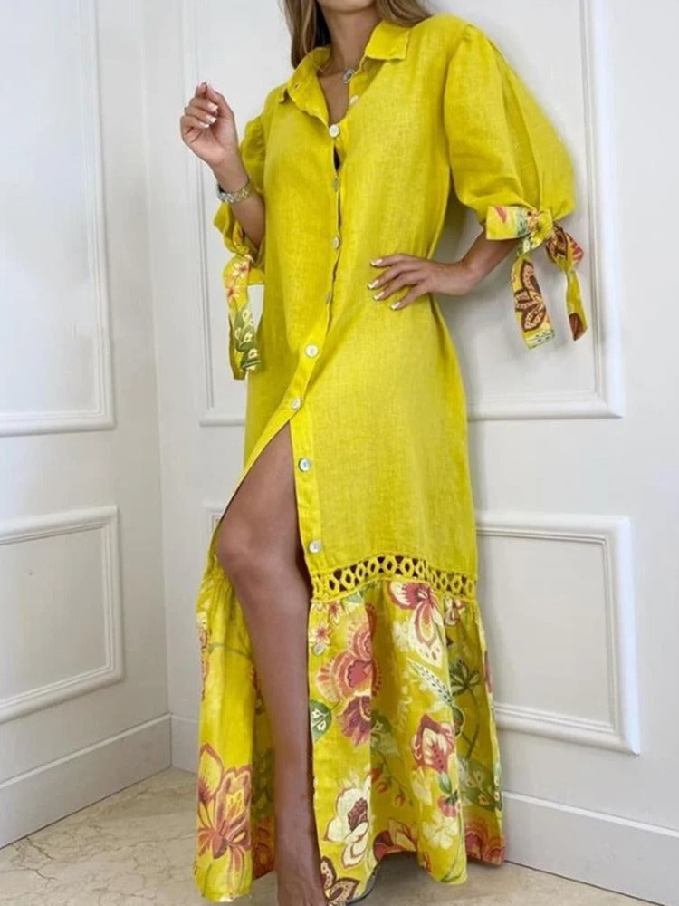 Zarina - Elegant sommarklänning med lanterninärm