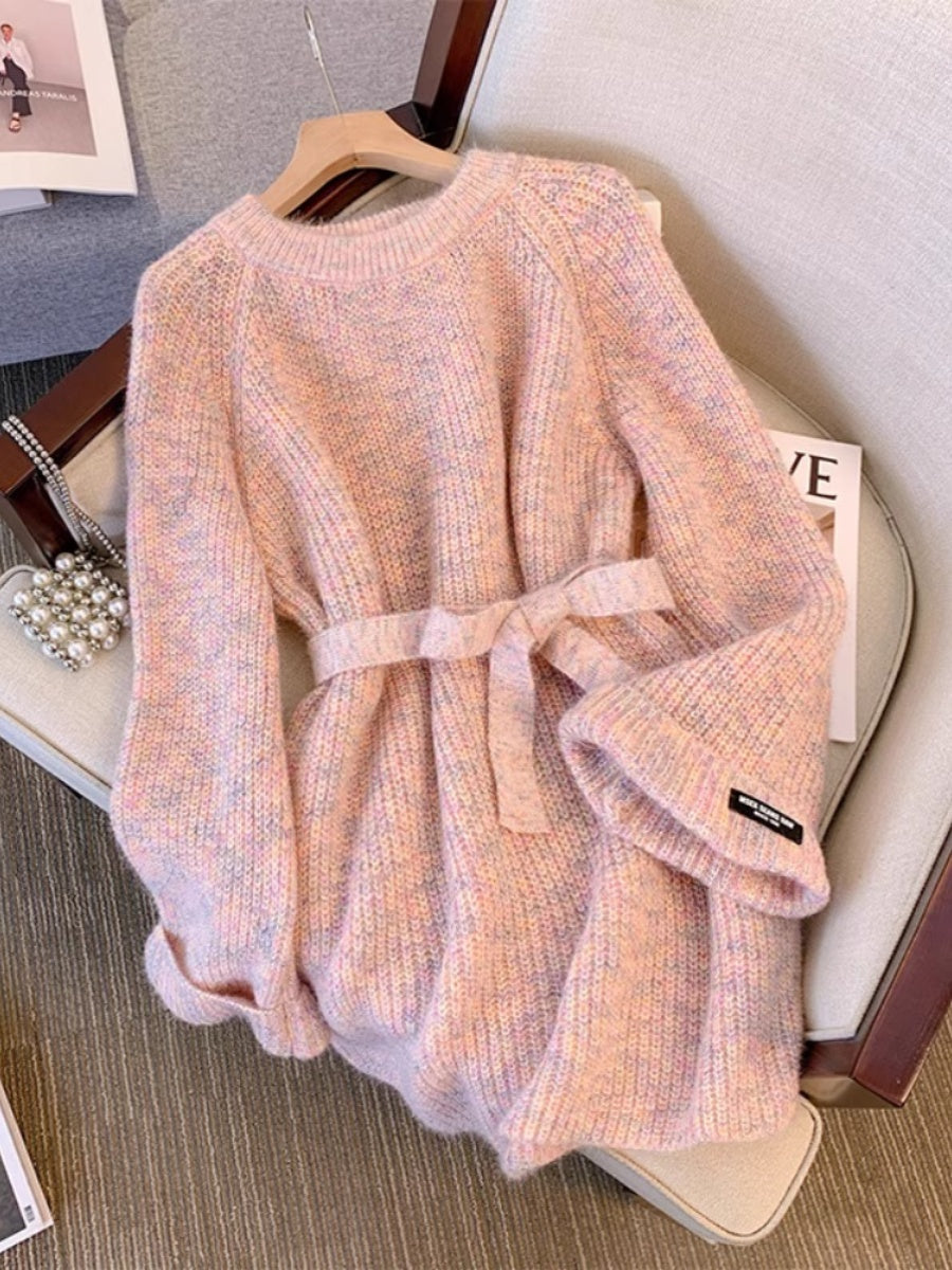 Kimya | Elegant jumperklänning med snörning för damer