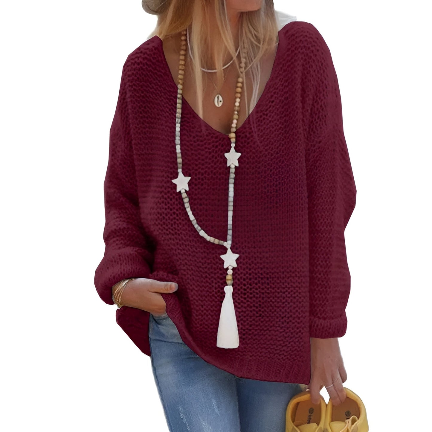 Clara | Oversize Stickad Tröja för Komfort och Stil