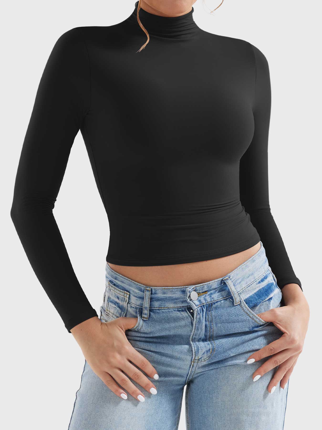 Sariah | Stilren Turtleneck Tröja med Långa Ärmar