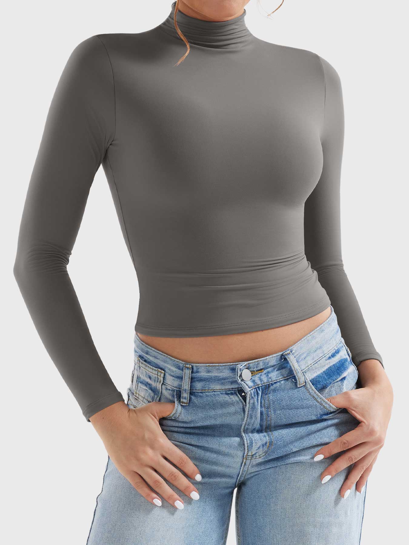 Sariah | Stilren Turtleneck Tröja med Långa Ärmar