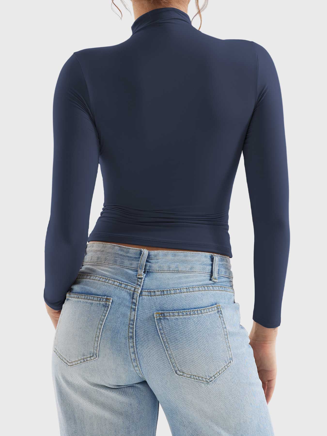 Sariah | Stilren Turtleneck Tröja med Långa Ärmar