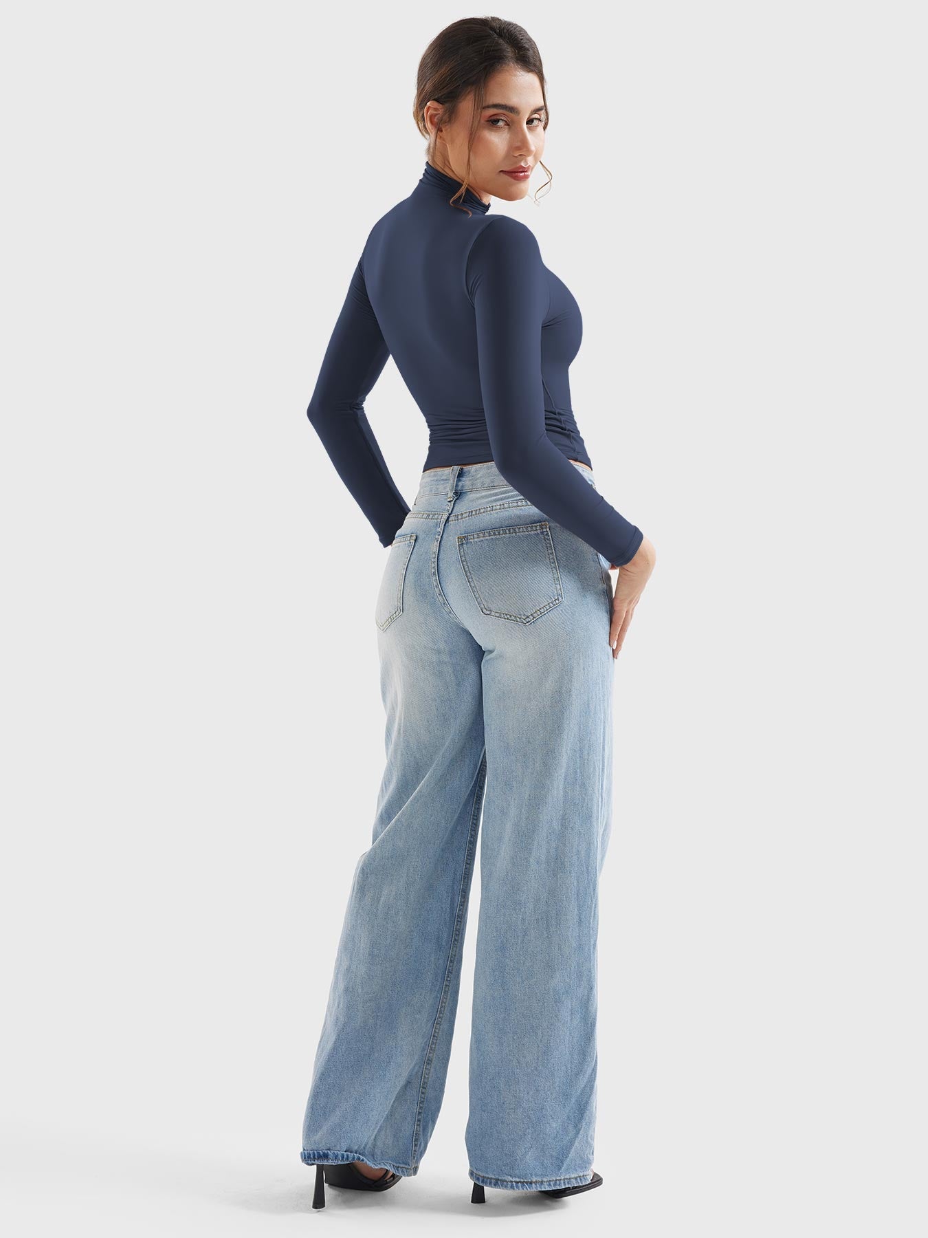 Sariah | Stilren Turtleneck Tröja med Långa Ärmar