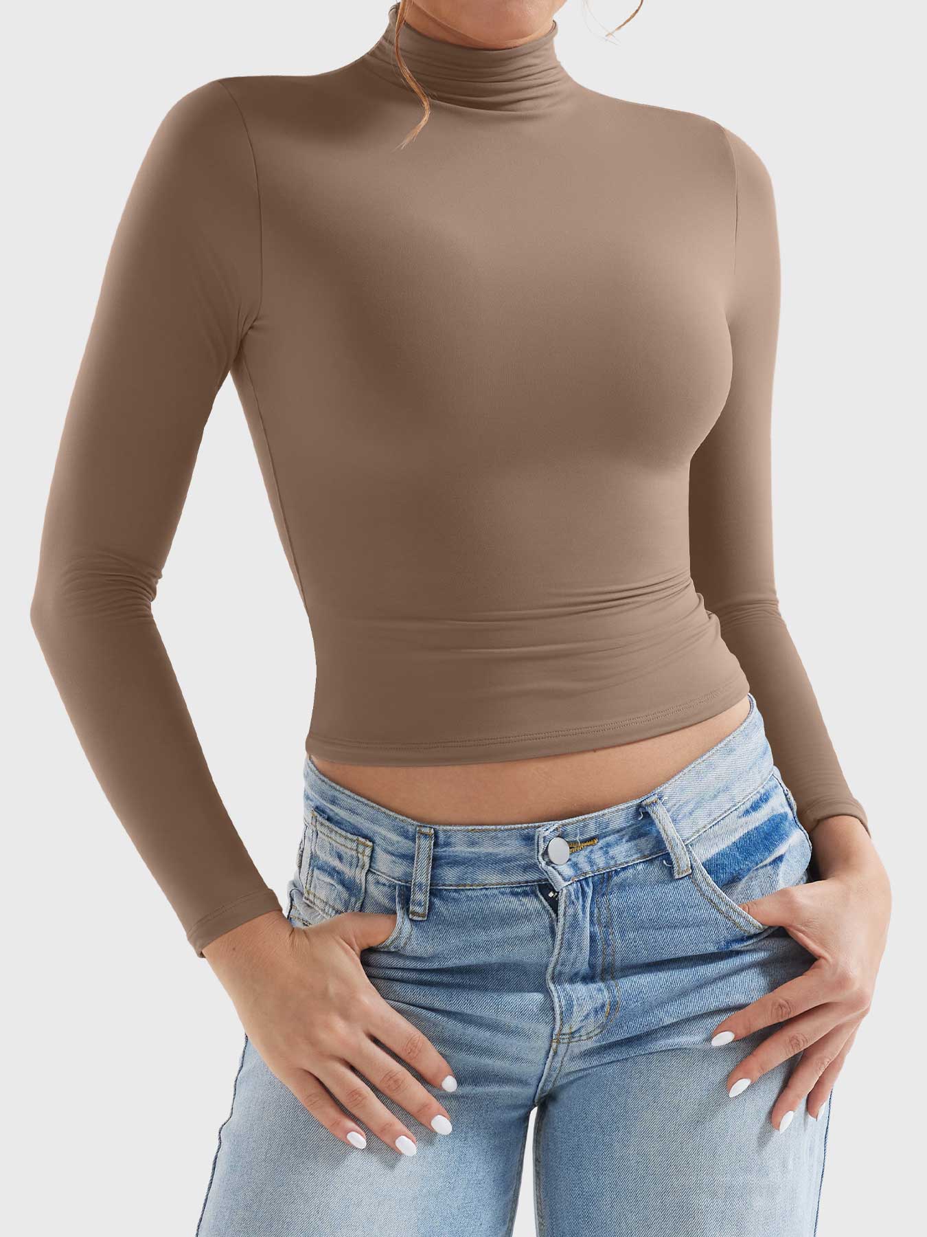 Sariah | Stilren Turtleneck Tröja med Långa Ärmar