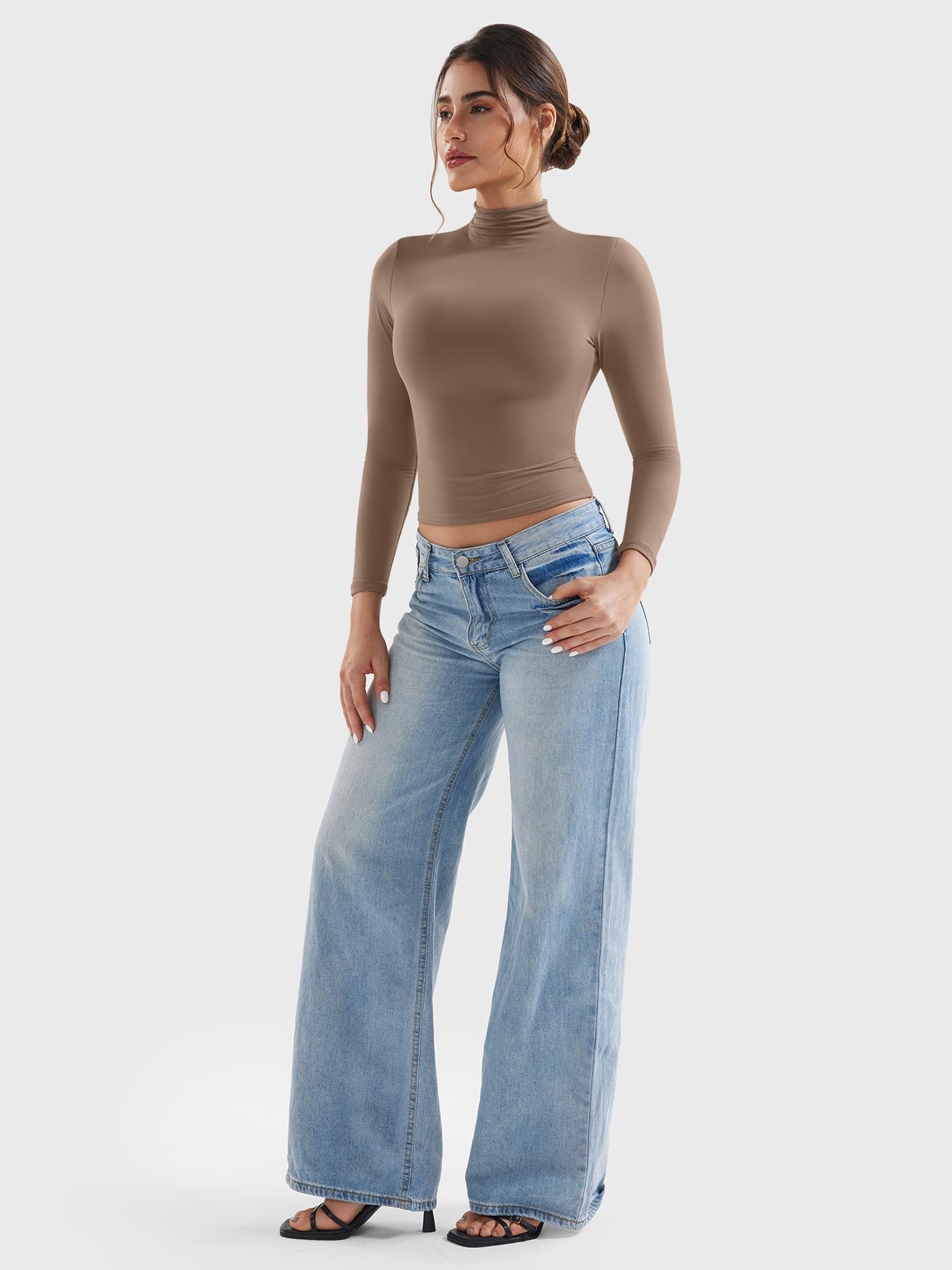 Sariah | Stilren Turtleneck Tröja med Långa Ärmar