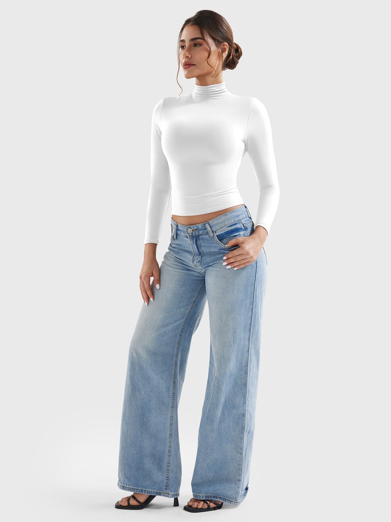 Sariah | Stilren Turtleneck Tröja med Långa Ärmar