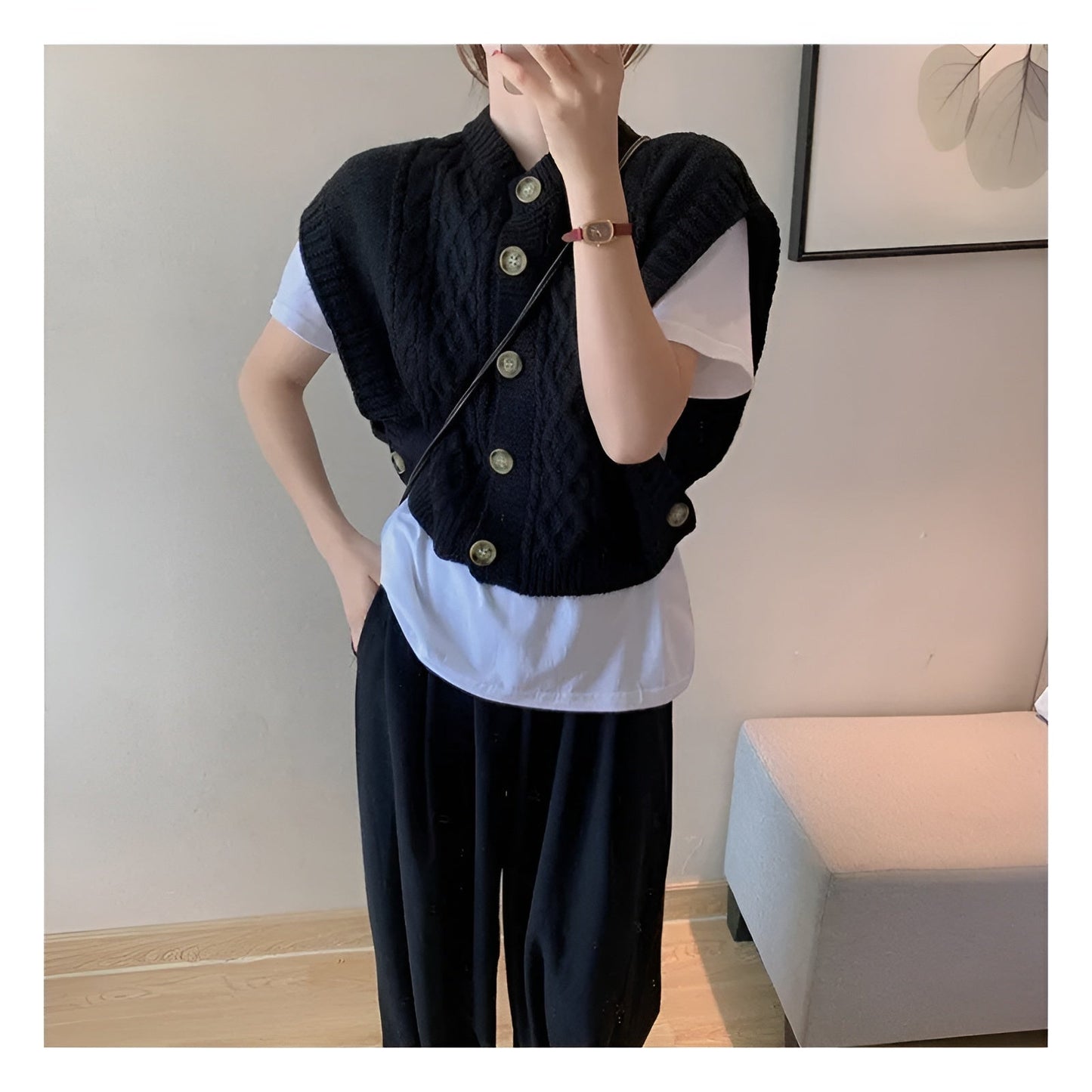 Alice | Trendig Stickad Väst för Modern Stil