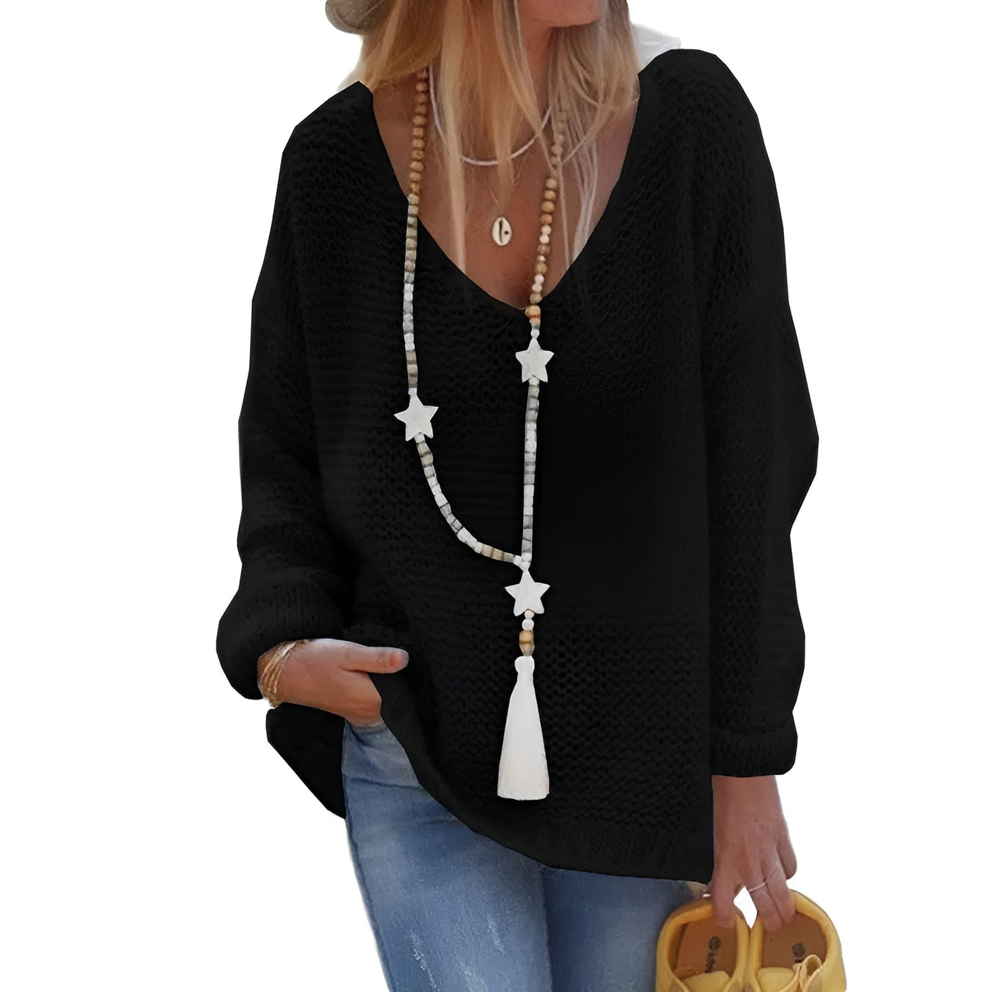 Clara | Oversize Stickad Tröja för Komfort och Stil