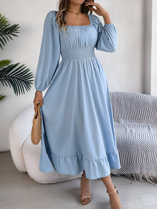 Sarah | Elegant brudtärneklänning med hög midja och volanger