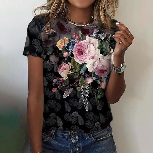 Noah | Vintage T-shirt Med Blommigt Tryck