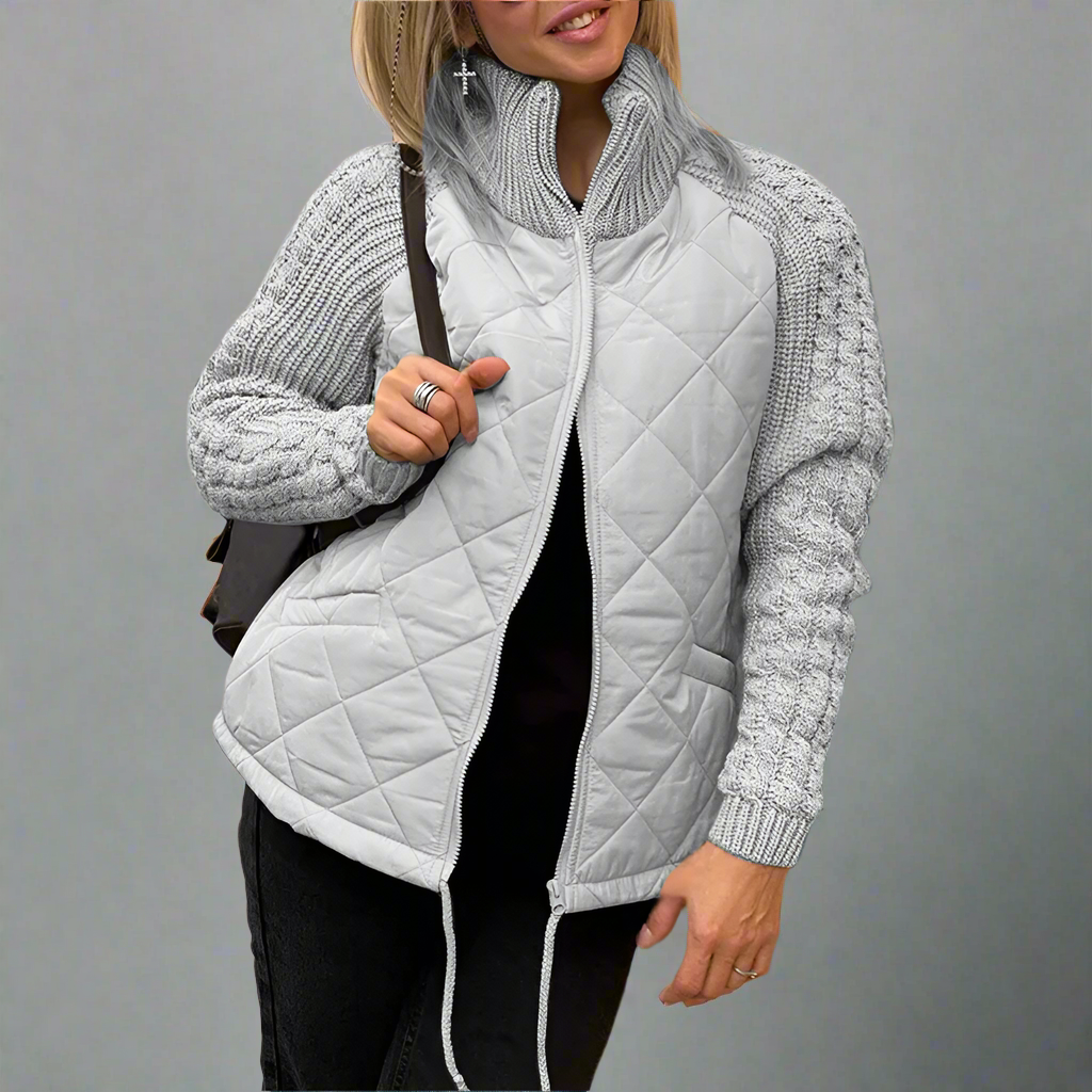 Noah | Quiltad Jacka Med Stickade Ärmar