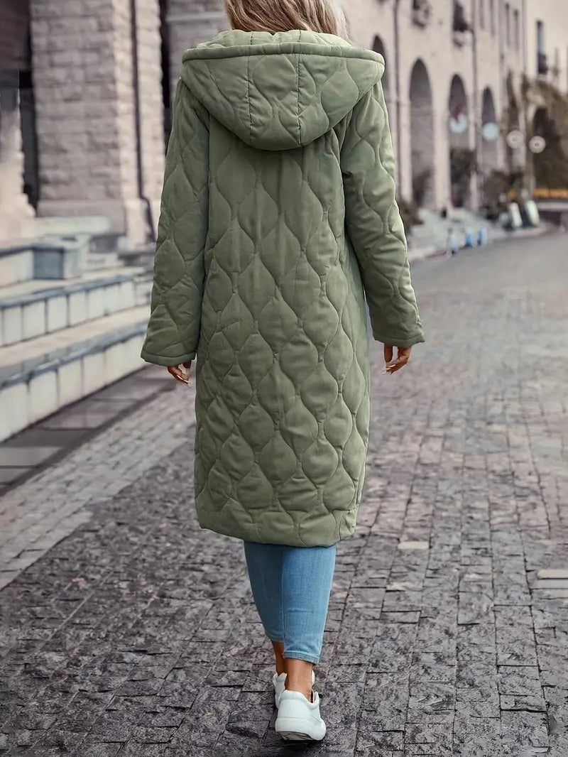 Finley | Quiltad pälsjacka med huva