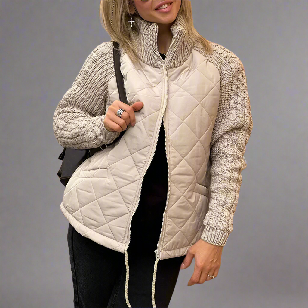 Noah | Quiltad Jacka Med Stickade Ärmar