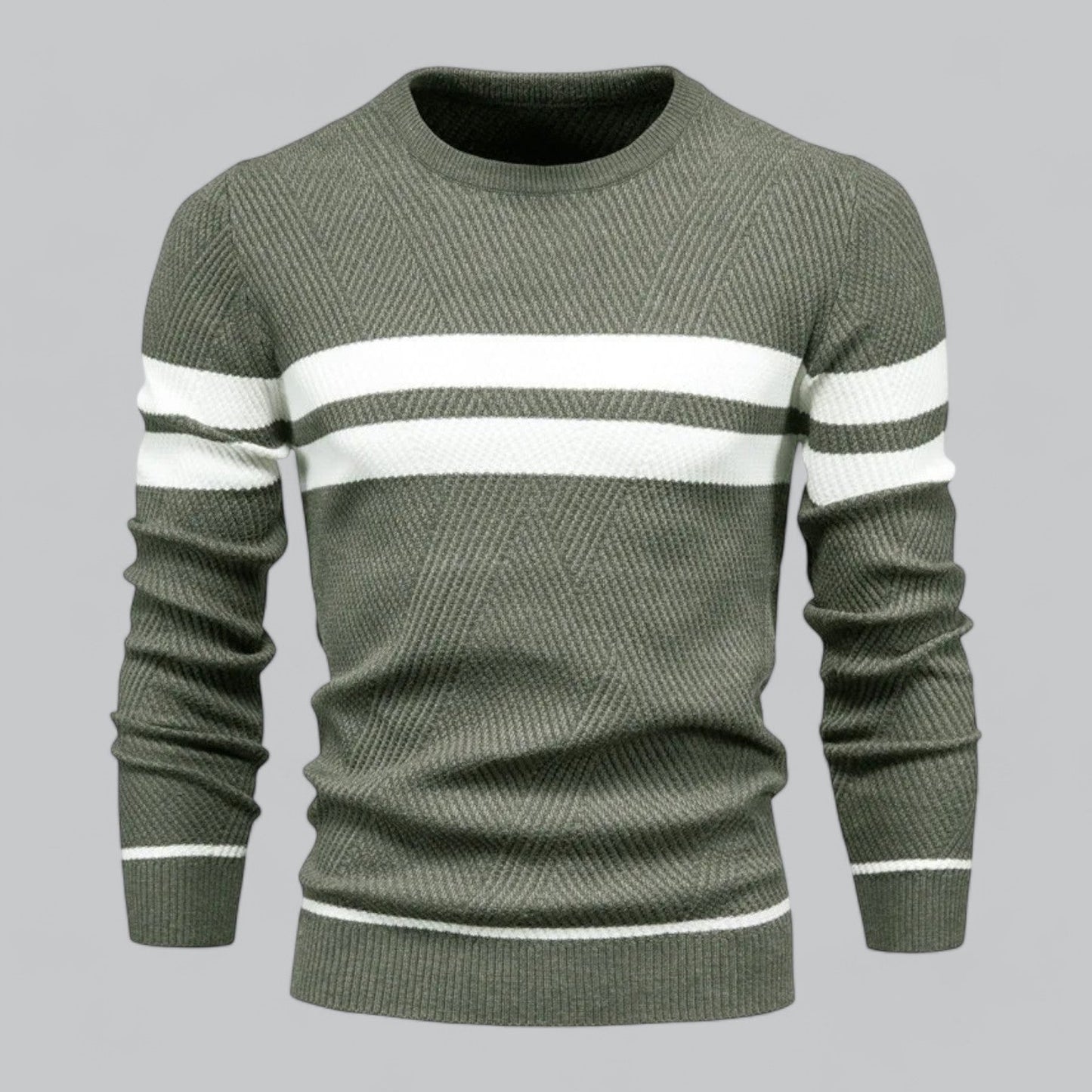 Victor | Stilren och mångsidig stickad herrtröja med O-hals