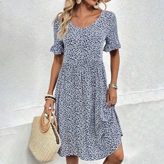 Elvira | Avslappnad Blommig Klänning