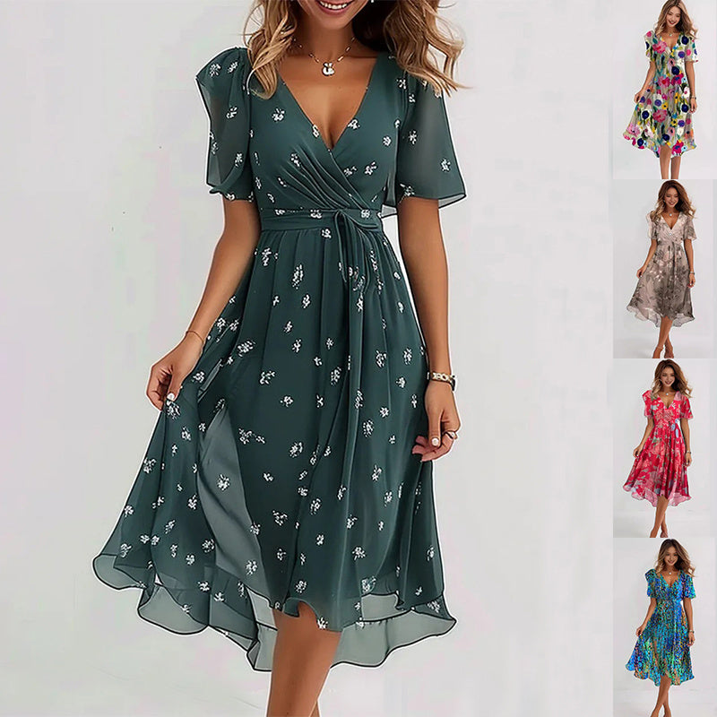 Priscilla | Elegant kortärmad klänning för en tidlös och feminin look