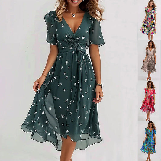 Priscilla | Elegant kortärmad klänning för en tidlös och feminin look