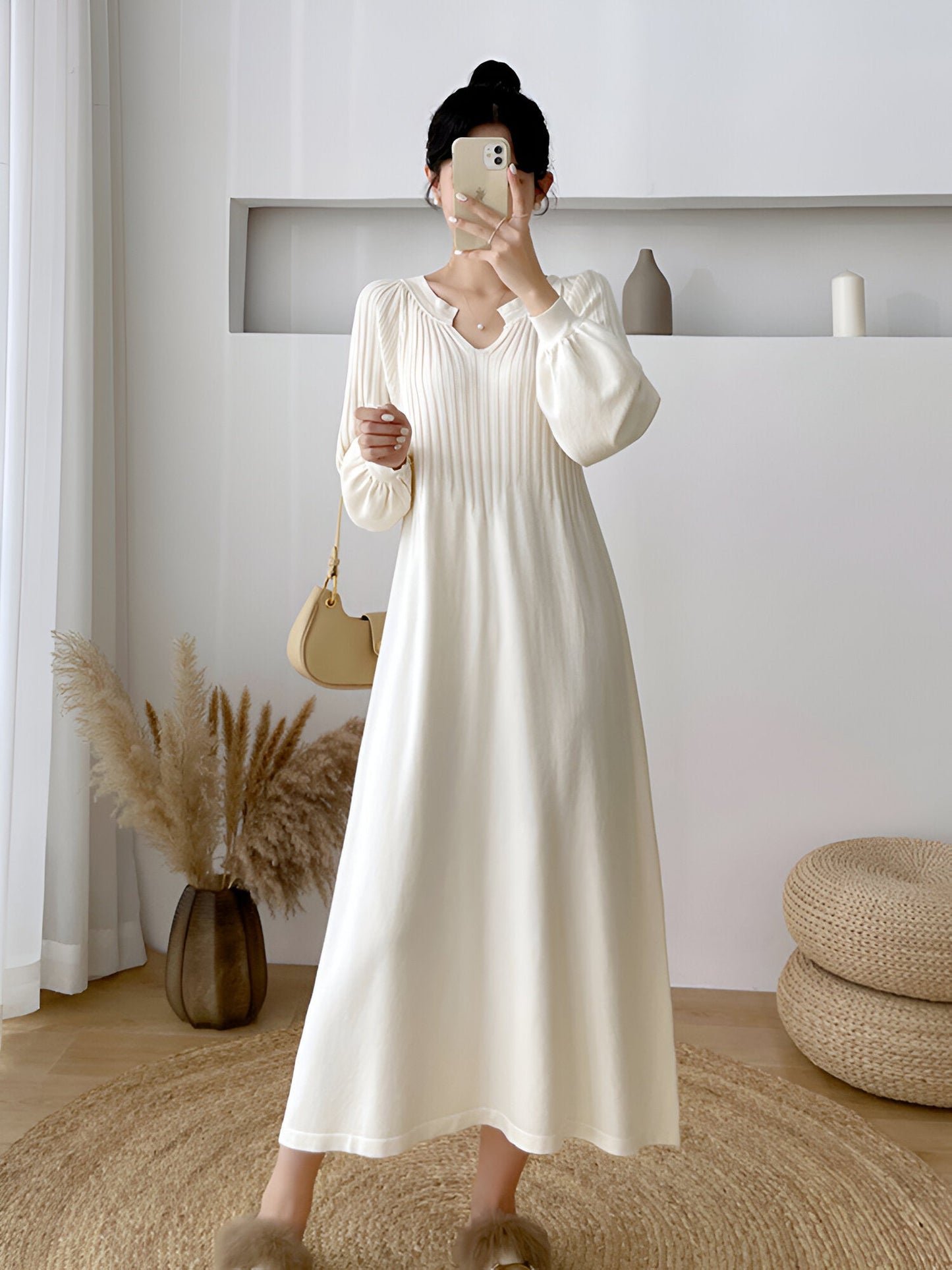 Leah | Enkelt chic stickad klänning