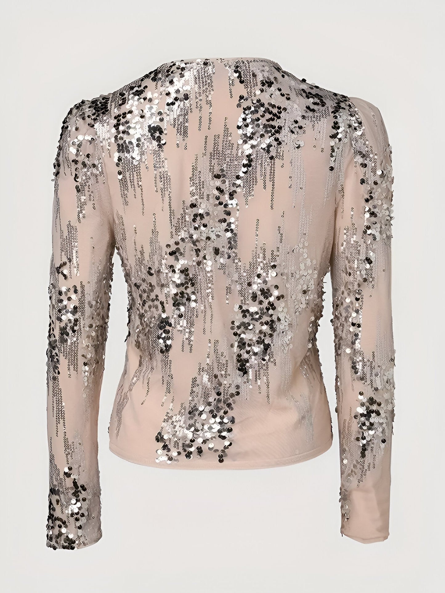 Edelgard | Glittrande paljettblazer med dragkedja