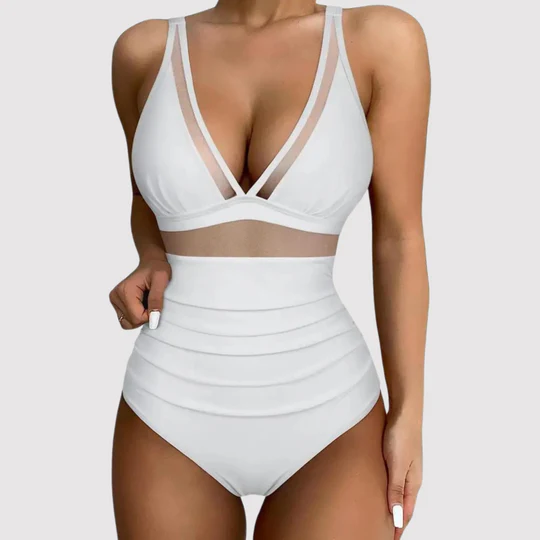 Agnes - Baddräkt med djup V-ringning för kvinno