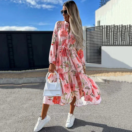 Chloé - Blommig midiklänning