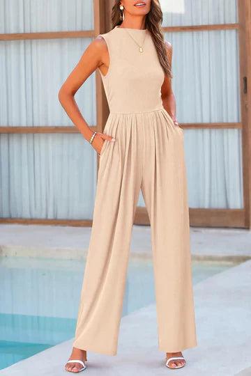 Alma - Jumpsuit med rund halsringning