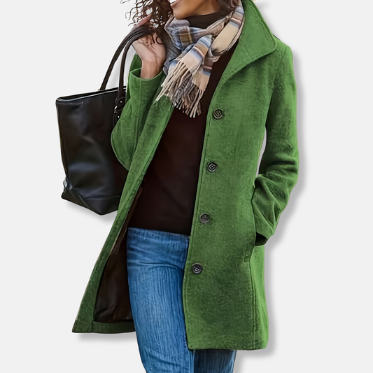 Signe | Enkelknäppt Kappa Med Rak Passform För Damer