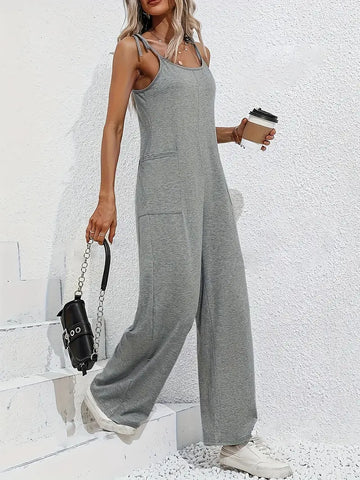 Annie - Stickad ledig jumpsuit
