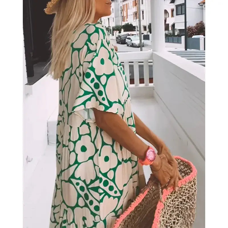 Nika | Lätt Sommarklänning Med Flödande Passform