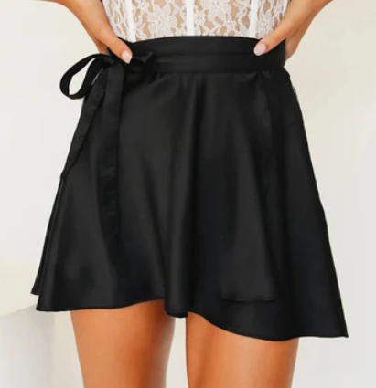 Georgette - Satin med hög midja