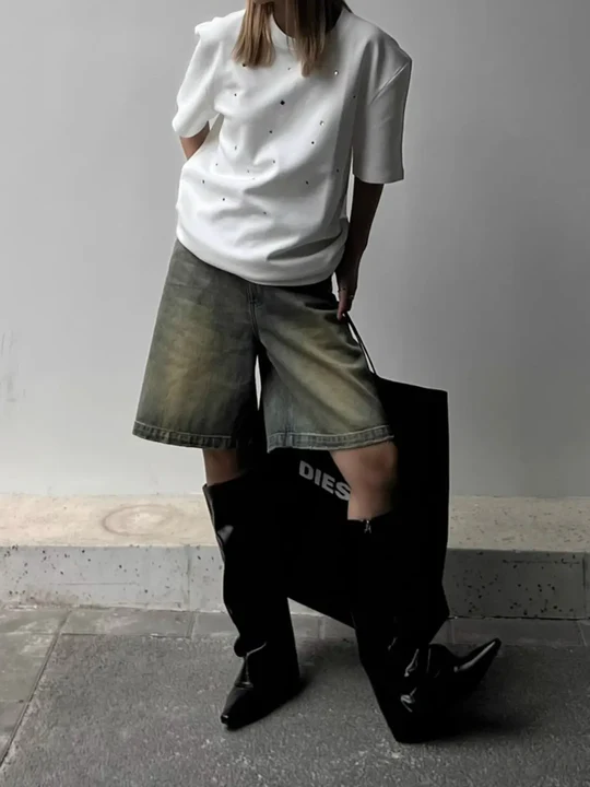 Virginia -Löst sittande jeansshort