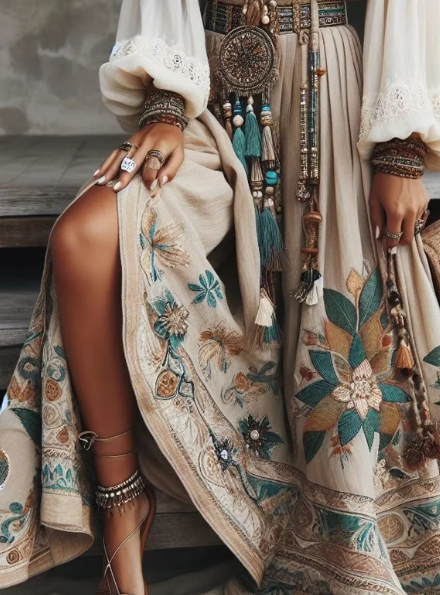 Shane - Vintage Bohemian Ladies Kjol Casua