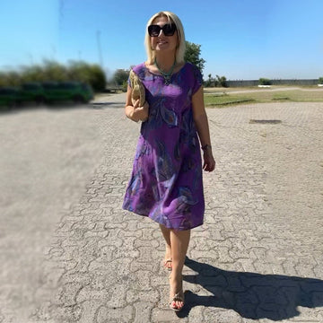 Della - Tryckt klänning för kvinnor