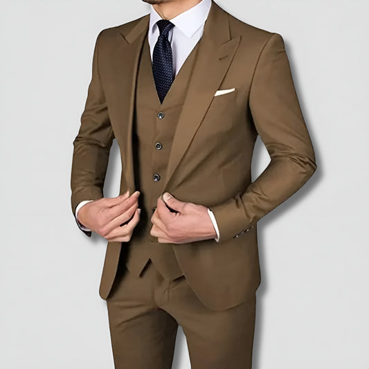 Axel | Elegant Tredelad Kostym För Män